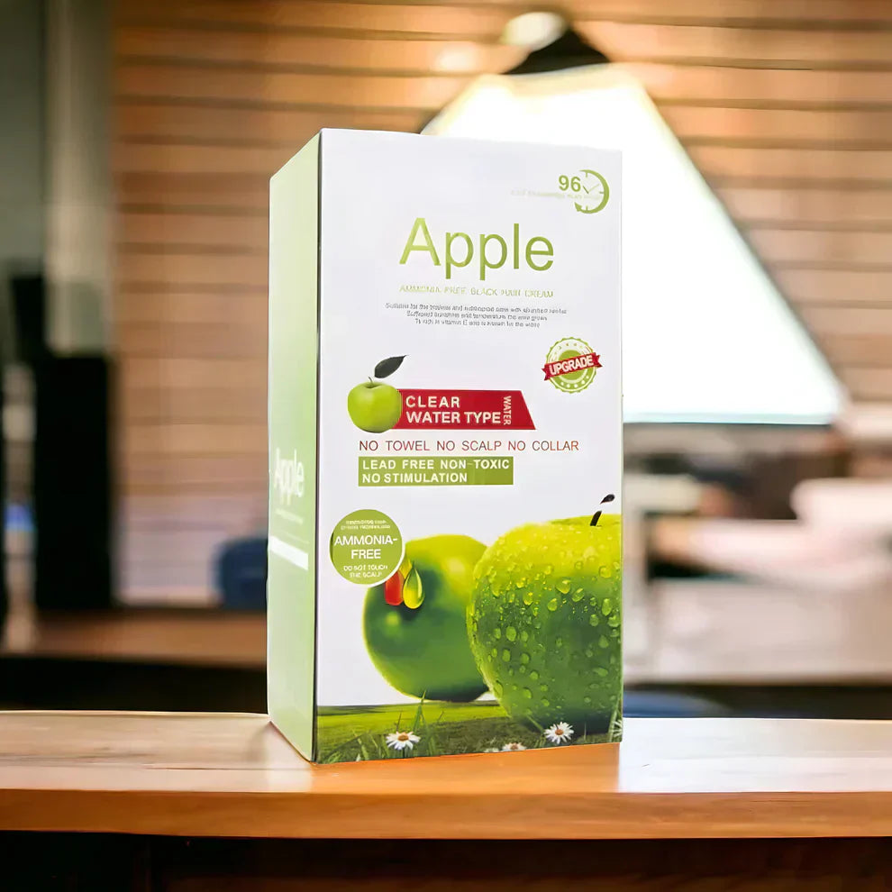 Apple Hair Color 96 Natural Black Cream - 500ml + 500ml 1000ML MADE IN KOREA