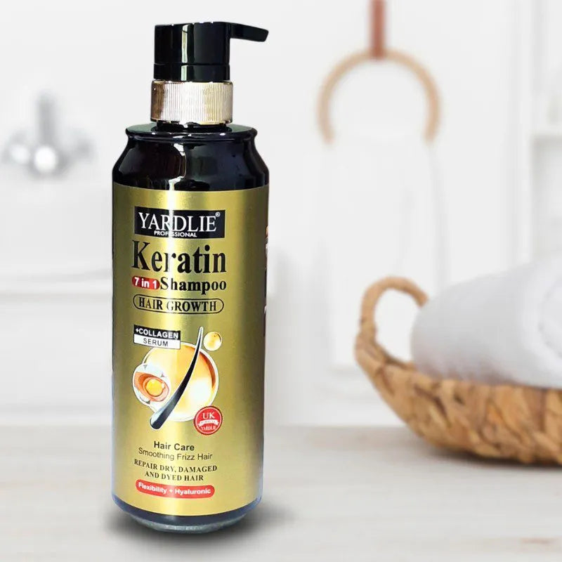 Yardlie Professional Keratin 7-in-1 Shampoo for Hair Growth & Repair Damaged Hair 500ml