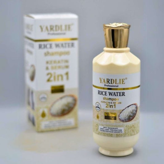 Yardlie Professional Rice Water 2 in 1 Shampoo 500ml(keratin&serum)