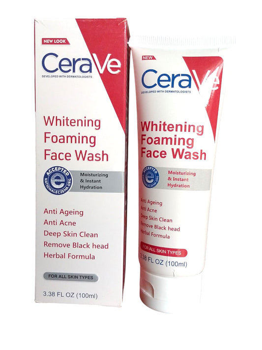 CERAVE WHITENING FOAMING FACEWASH 100ML
