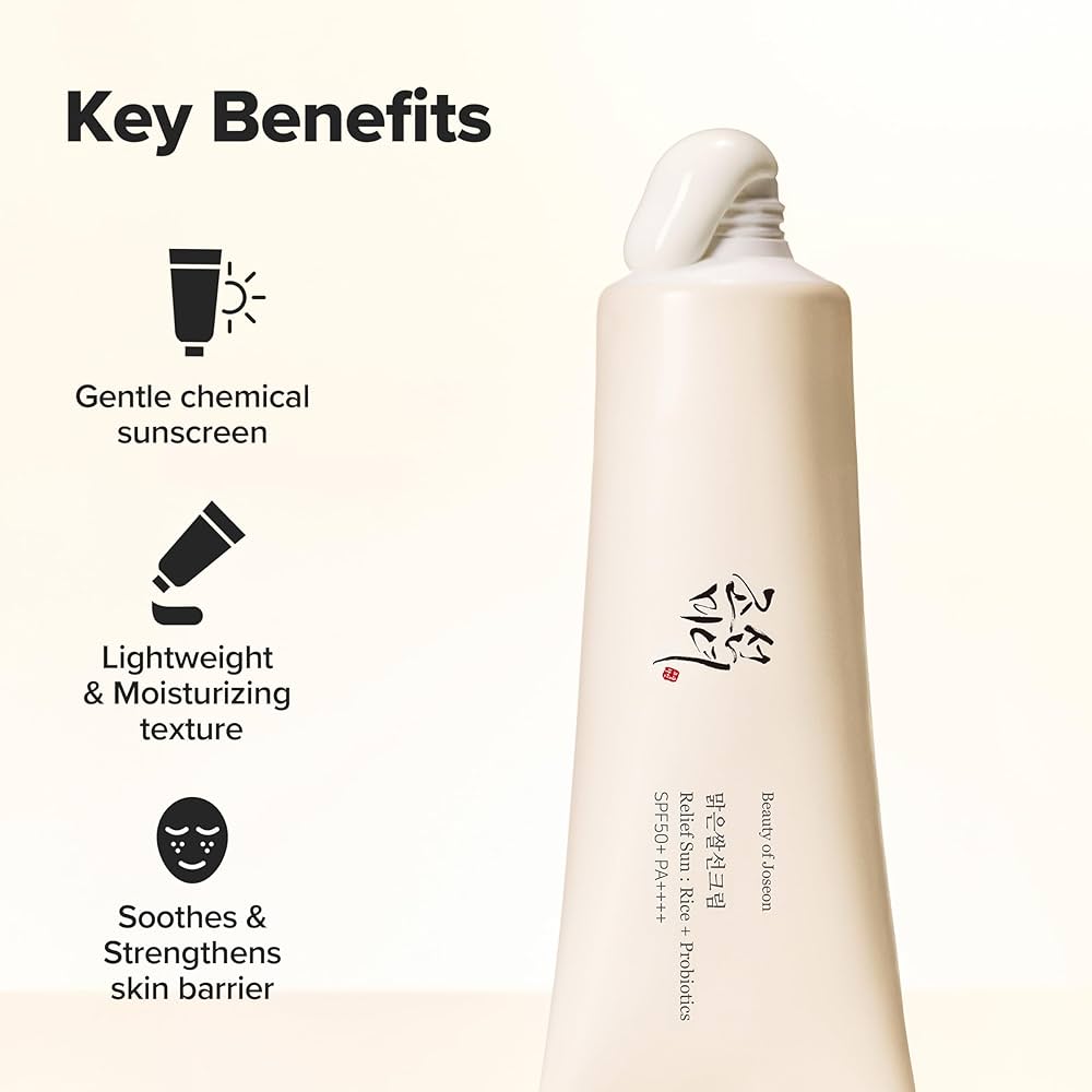 Beauty of Joseon Relief Sun Rice Probiotics SPF 50+ PA++++ Korean Sunscreen sunblock for Face Daily Sunscreen for Men Women Skincare 50ml