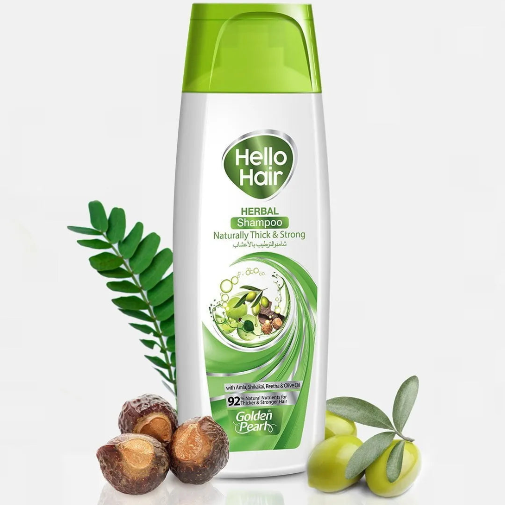 Hello hair herbal shampoo 180ml(Naturally thick and strong)