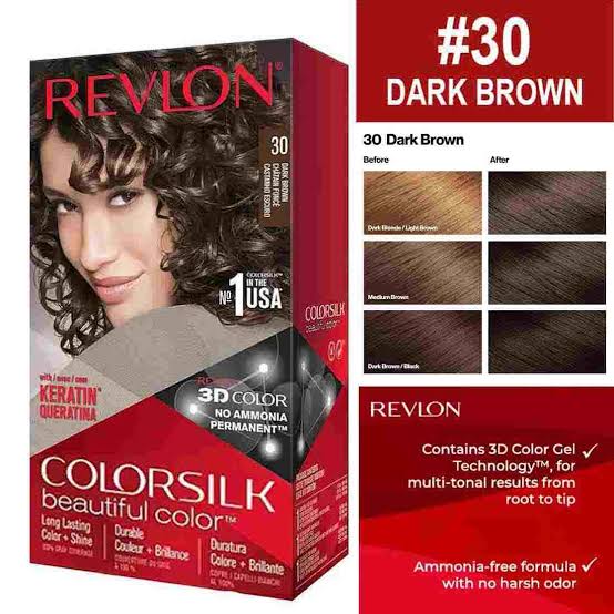 Revlon ColorSilk Beautiful Hair Color 30 Dark Brown