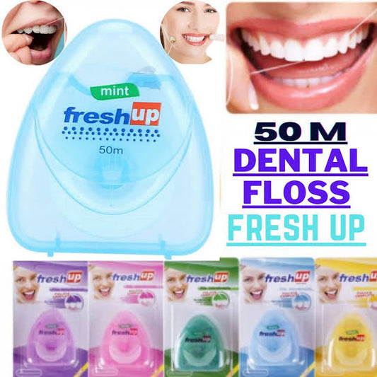 Fresh-up 50M Dental Floss - Micro Wax Mint Flavor Flosser
