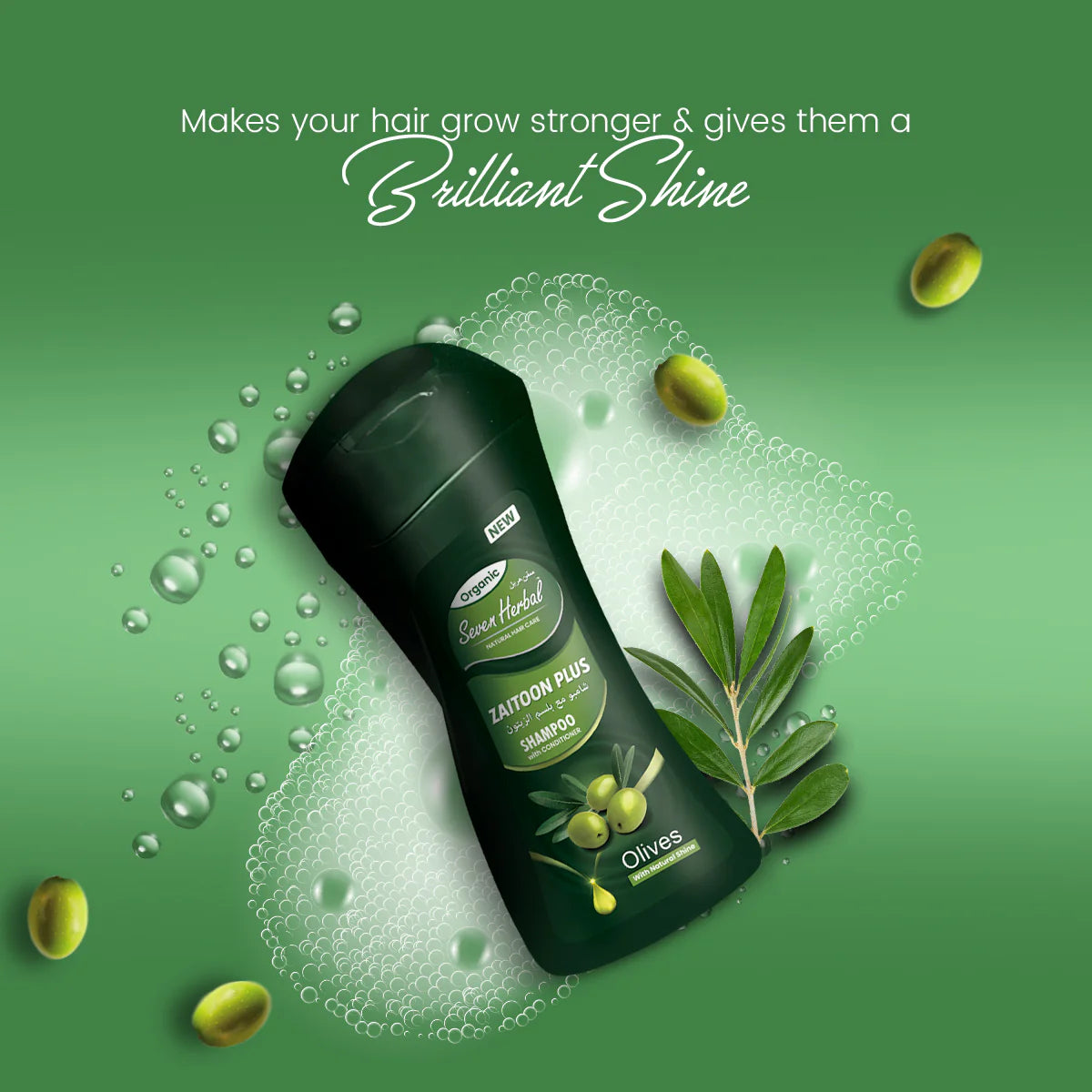 Seven Herbal Zaitoon Plus Shampoo with Conditioner (190ml)