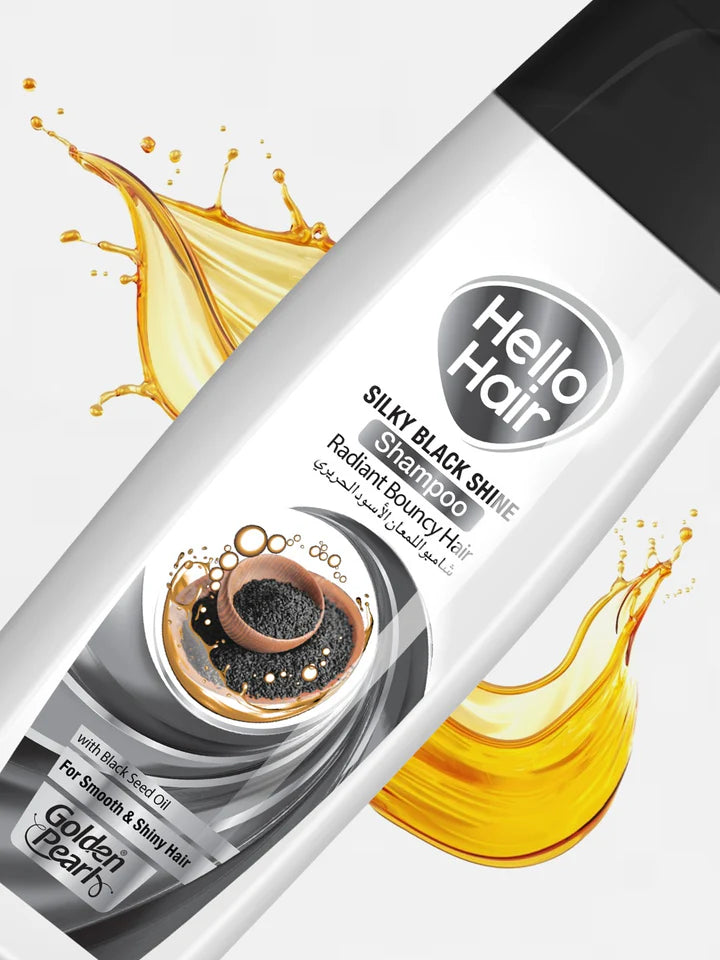 Hello hair silky black shine shampoo 180 ml