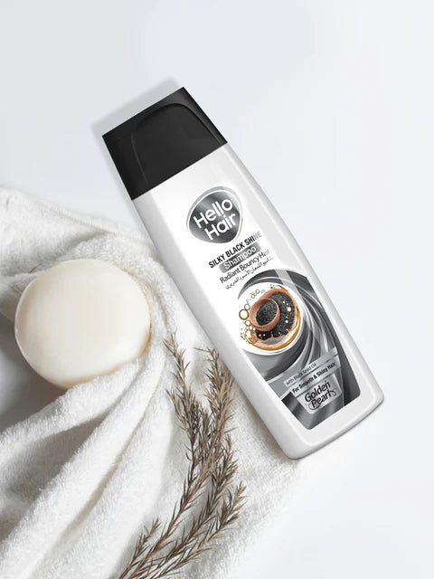 Hello hair silky black shine shampoo 180 ml