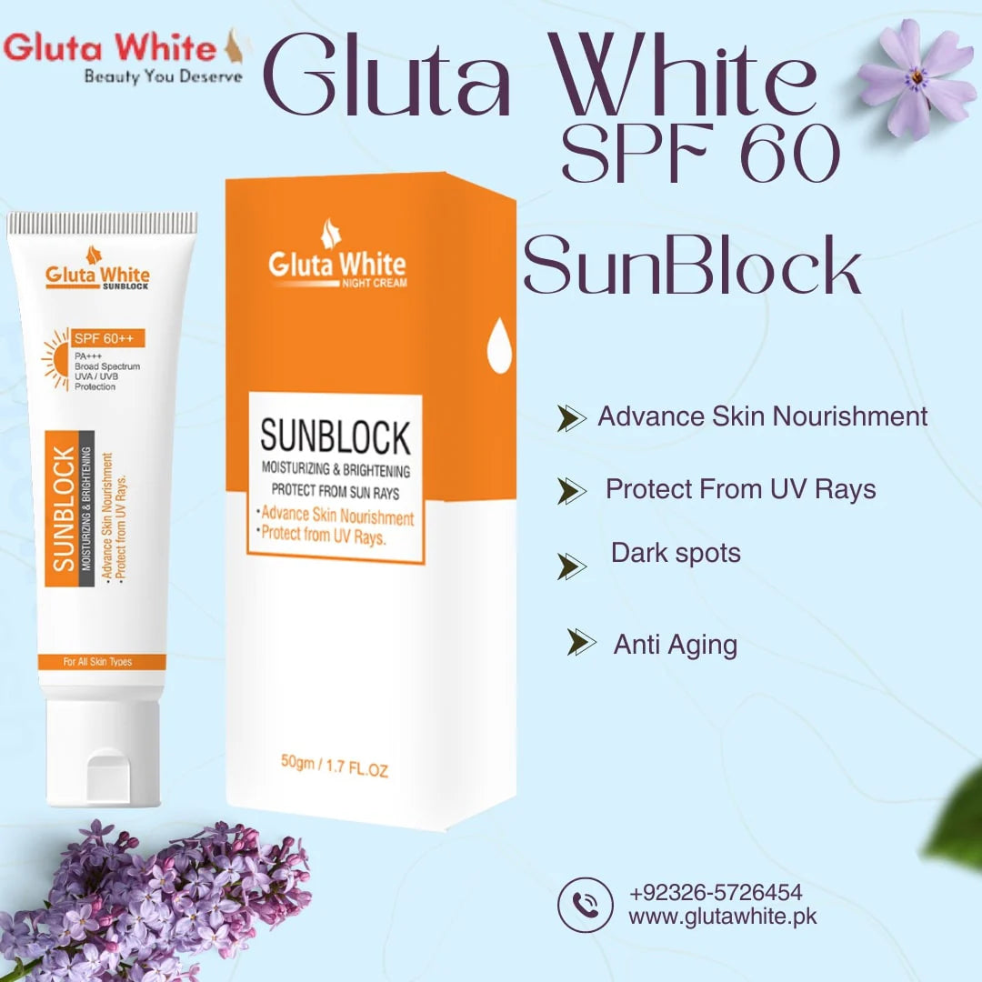 GLUTA WHITE SUN BLOCK 60SPF