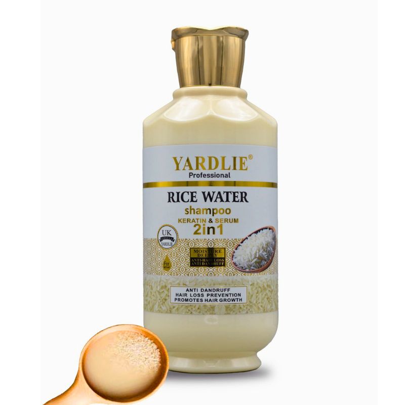 Yardlie Professional Rice Water 2 in 1 Shampoo 500ml(keratin&serum)